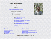Tablet Screenshot of abbasbandy.com